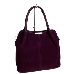 Женская сумка из искусственной кожи и натуральной замши, цвет бордовый