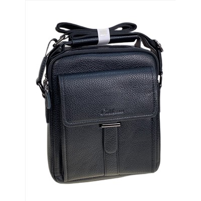 Сумка мужская из искусственной кожи, цвет черный