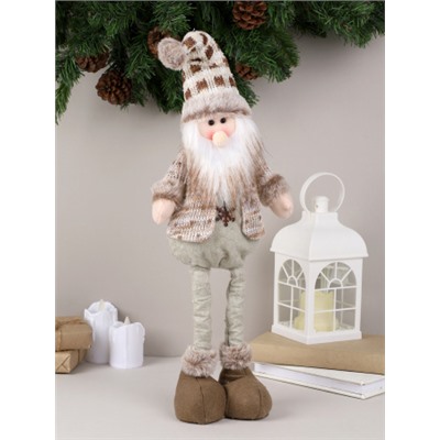 Новогоднее украшение Дед мороз на телескопических ножках 35-52 см / NA108-1 /уп 60/745037