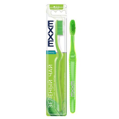 Зубная щетка EXXE Luxuru Зеленый чай МЯГКАЯ /48
