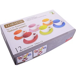 27580 Набор чашек 12пр 250мл в под/уп LR (х6)