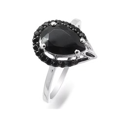 Кольцо из серебра гранат, Элла