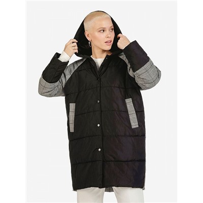 398905/03-01 черн/сер Пуховик женский (XS-L)/5