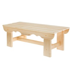 Лавка деревянная, 80×31×30 см, фигурная, липа, «Добропаровъ»