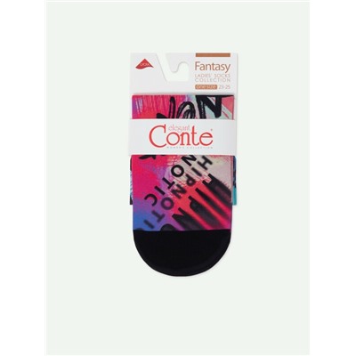 Носки женские CONTE FANTASY Плотные носки с черным мыском и рисунком «Hipnotic»