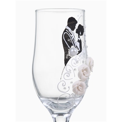 Свадебные бокалы «Жених и невеста», 2 шт. по 200 мл
