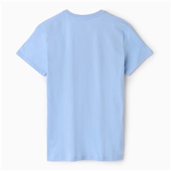 Футболка женская, цвет голубой, размер 52