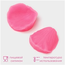 Молд Доляна «Лепесток розы», силикон, 2 предмета, 6.7×6.2 см, розовый