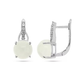 Серьги из серебра халцедон, МЦВ157
