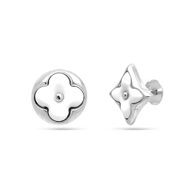 Серьги из серебра оникс, МЦВ2048-1б