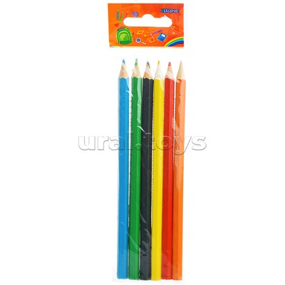 Карандаши цветные,деревянные.6цв."Школа- просто космос"