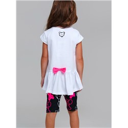 Комплект трикотажный для девочек: брюки (легинсы укороченные), фуфайка (футболка)