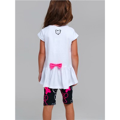 Комплект трикотажный для девочек: брюки (легинсы укороченные), фуфайка (футболка)