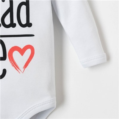 Боди детское «Крошка Я» Mum+Dad, рост 86-92 см, белое