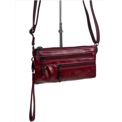 Женская сумка из натуральной кожи, цвет красный