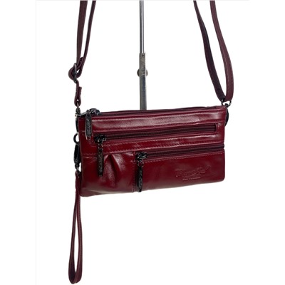 Женская сумка из натуральной кожи, цвет красный