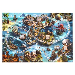 Игра-ходилка в коробке с карточками. Тайна пиратского клада