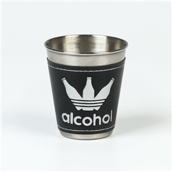 Стопки в чехле Alcohol, нержавеющая сталь, набор 3 шт. х 70 мл
