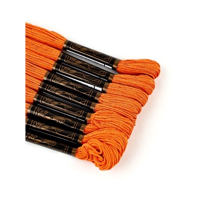 Нитки мулине Bestex, оранжевый цвет (108), 24 шт. в уп.