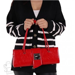Сумка женская кожаная 3287Q red Polina&Eiterou