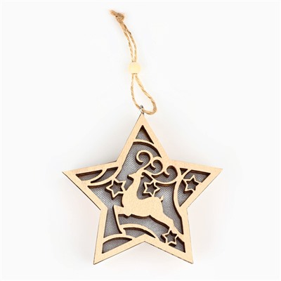 Ёлочная игрушка новогодняя «Олень», 11.5×11 см