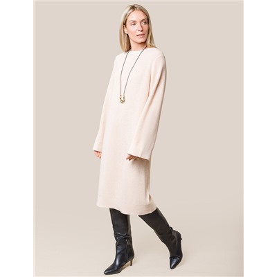 Платье фактурной вязки из хлопка с кашемиром