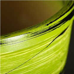 Горшок для цветов «Листья», керамический, с поддоном, 8 л, ярко-зелёный с рисунком