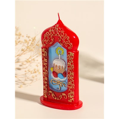 Свеча декоративная «Пасхальная свеча с куличиком», 8×15 см, 180 г