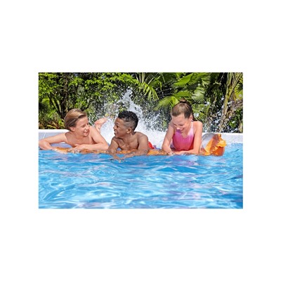 Бассейн каркасный Bestway Power Steel 56670, 488×244×122 см, фильтр-насос, лестница, тент, прямоугольный