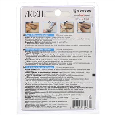 Ardell, Роскошный набор, накладные ресницы Wispies с аппликатором и клеем, 1 набор