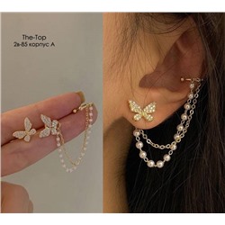 Серьги бабочки с каффой
