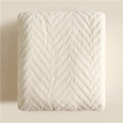 Плед «Этель» Soft, 130×170 см, 100% акрил, белый