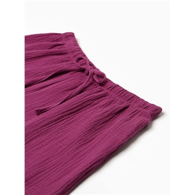 Пижама женская (рубашка, шорты) KAFTAN Basic, размер 40-42, сиреневая