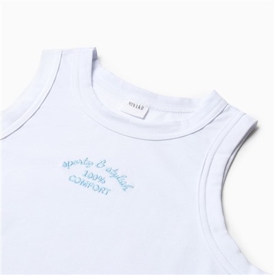 Майка женская MINAKU, SPORTY & STYLISH, размер 44, белая
