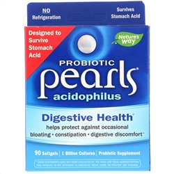 Nature's Way, Probiotic Pearls Acidophilus, 90 мягких желатиновых капсул