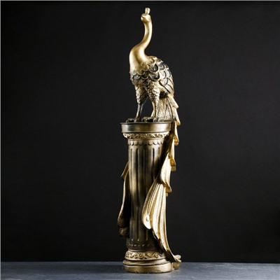 Колонна декоративная «Жар-птица», под чёрное золото, 118×31×22 см