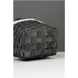 Корзина плетёная для хранения, 22×17×11 см, ручка h=16 см, ива, с кружевом, серая