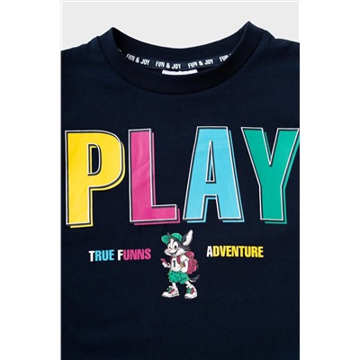 Фуфайка трикотажная для мальчиков (футболка) PLAYTODAY, 1239587