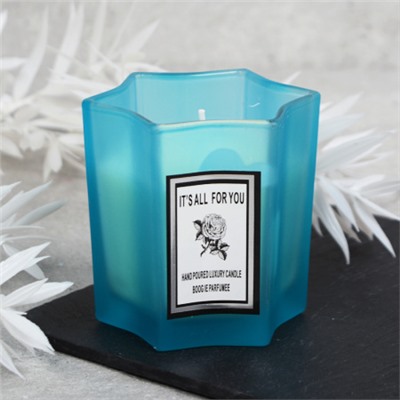 Свеча ароматическая в подсвечнике 7х7 см / B712 /уп 96/ (Белый)