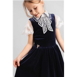 Блузка трикотажная для девочки SP014 (Кремово-синий)