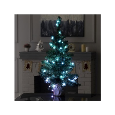 Умная гирлянда «Нить» 5 м роса, IP20, серебристая нить, 50 LED, управление с приложения, свечение RGB, USB