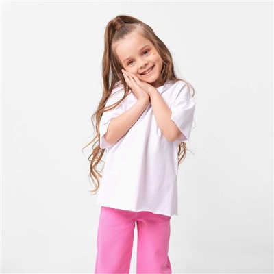 Футболка детская KAFTAN Basic line, размер 32 (110-116 см), белая