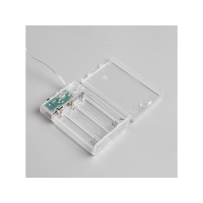 Гирлянда «Мишура» 5 м роса, IP20, серебристая нить, 100 LED, 2 режима, батарейки AAх3 (нет в комплекте), свечение мульти