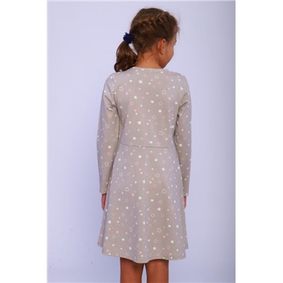 Платье Тиффани длинный рукав детское (Бежевый)