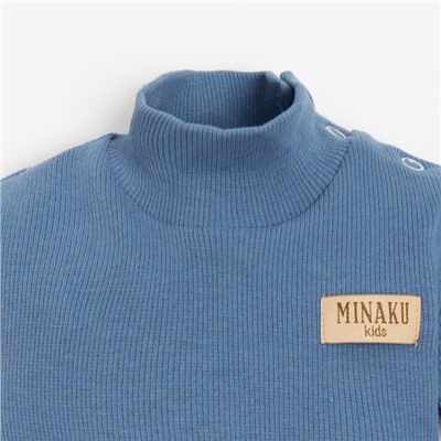 Боди-водолазка детская MINAKU, синее, рост 62-68 см