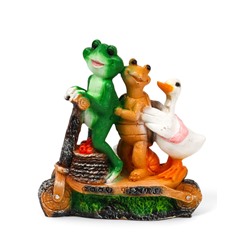 Садовая фигура из полистоуна «Зверюшки на самокате», 30×10.5×28 см