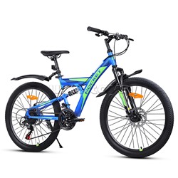 Велосипед 24" Rocket Azkar, цвет синий/зеленый, размер 15"