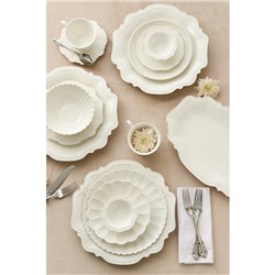 Тарелка Magistro «Цветок», d=25 см, фарфор, белая