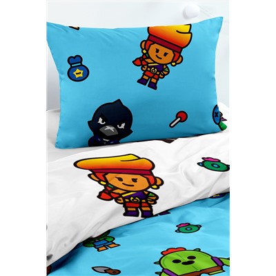 КПБ 1.5 поплин "Brawl stars" (70х70) рис. 16484-1/16484-2 Бравлы