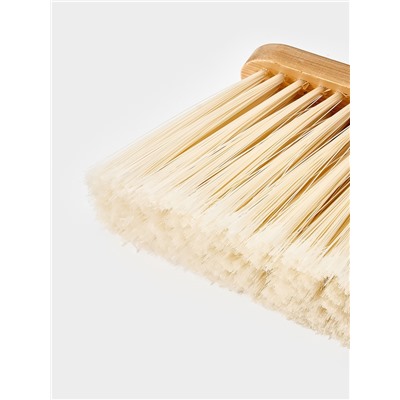 Щётка с совком Meli, бамбуковый держатель, 26×24×98 см, чёрная